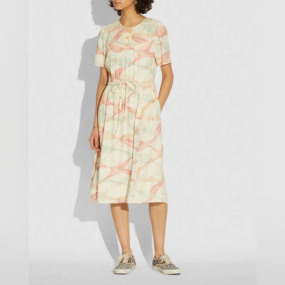 Trompe L'oeil Short Sleeve Dress - Coach